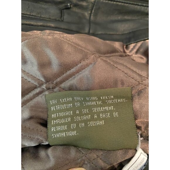 Andrew Marc Mens Black Leather Jacket Thermolite Plus Quilted Lining Large - Picture 7 of 15